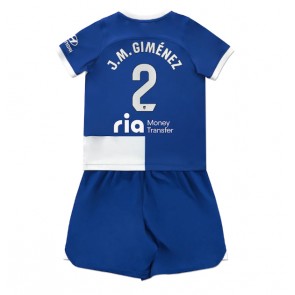 Atletico Madrid Jose Gimenez #2 Koszulka Wyjazdowych Dziecięca 2023-24 Krótki Rękaw (+ Krótkie spodenki)